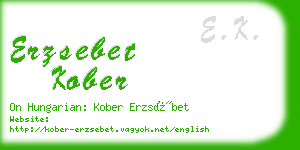 erzsebet kober business card